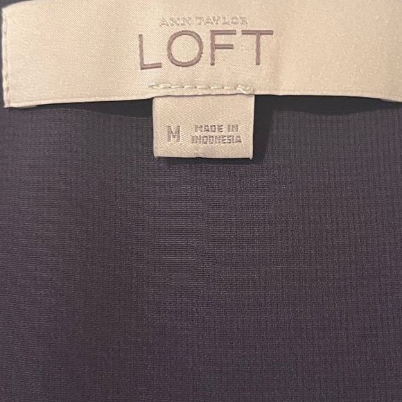 Flowing Ann Taylor Loft (Deep Purple) Medium Racerback String Tank - Picture 5 of 6